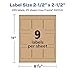 Avery Kraft Brown Square Labels, Sure Feed Technology, 2.5