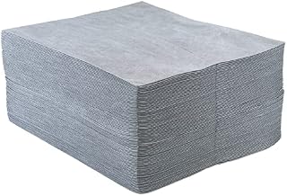 Absorbent Sheet/Pad 50cm x 40cm For Chemical related Spills Sonic Bonded Core Complete Spun Bound Top Layer Yellow Use on Aggressive Chemicals Acids Alkalis, For Indoor/Outdoor, Absorbs 50L UK Made