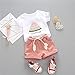 YOUNGER TREE Toddler Baby Girls Clothes Watermelon T-Shirt + Linen Shorts with Belt Cute Summer Short Set (Pink, 2-3 T)