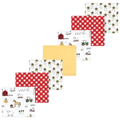 Image of Luvable Friends Little Treasure Flannel Receiving Blankets 7pk