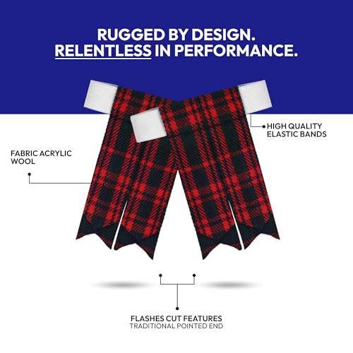 Image of Scottish Tartan Kilt Flashes with Elastic Adjusters