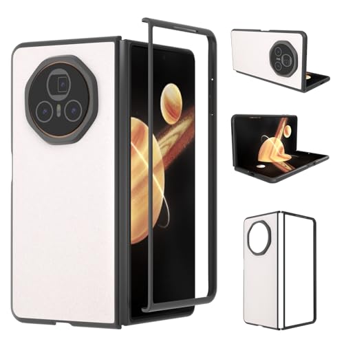 Honor Magic V3 �P�[�X �X���� �y�� �d�b�ی�J�o�[ ��� �����h�~ �ϏՌ� PC ���� ���̎q�p ���� �L���L�� �O���f�[�V���� �O���b�^�[ �J�o�[(Shiny white)