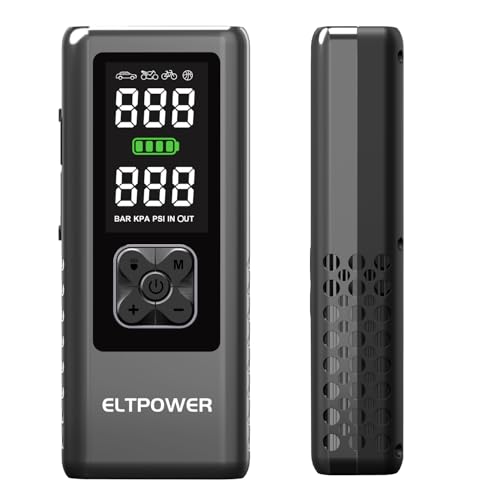 ELTPOWER Jump Starter Power Pack with 145PSI Air Compressor,12V Portable Car Battery Jump Starter Booster (7.0L Petrol/4.5L Diesel),Car Starter Power Bank with Jump Leads,LCD Screen,Emergency Light - Image 2