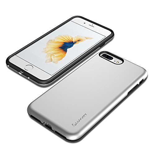 Luvvitt Super Armor Iphone 7 Plus/Iphone 8 Plus Case With Dual Layer Shockproof Protection For Apple Iphone 7 Plus (2016) / Iphone 8 Plus (2017) - Silver #TOP3