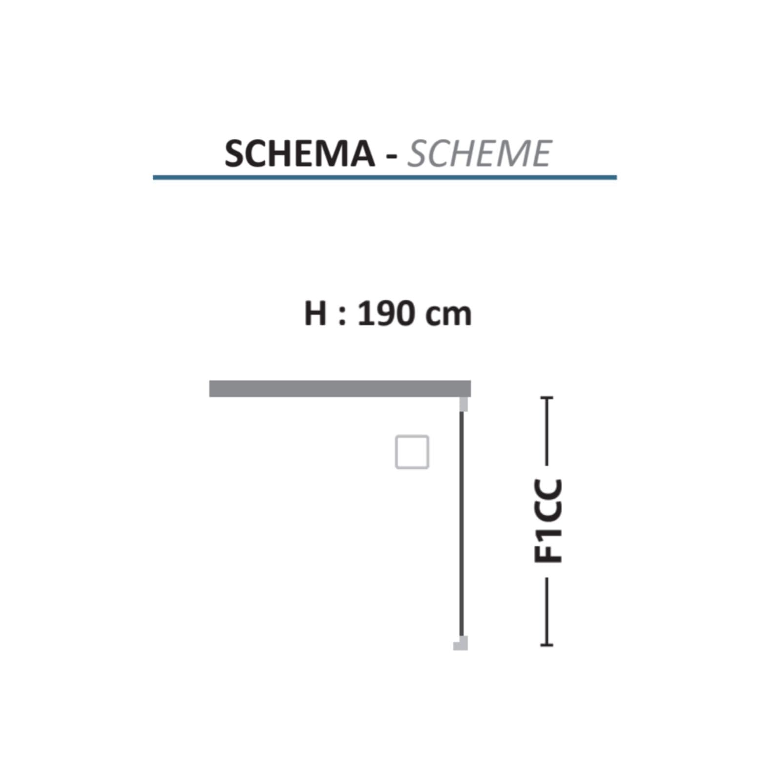 Box doccia 3 Lati "Acril" in Acrilico con profili in PVC apertura angolare riducibile "Made in Italy" (Bianco, 80x80x80 cm)