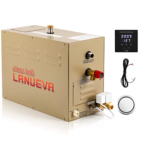 Lanueva Commercial Steam Shower Generator Kit 10.5Kw Self-Draining Steam Bath Sauna Spa Generator (Includes Steam Generator, Waterproof Control, Aromatherapy Steam Head, Cable) Suitable Space 371 Ft3(10.5Kw) #TOP11