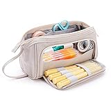 KALIDI Federmäppchen Unisex Große Kapazität Mäppchen Bleistifttasche Halter Stiftetasche Federtasche Stifthalter Stiftemappe Make-up Tasche mit HalterSchreibwaren Veranstalter für Schule & Büro Damen