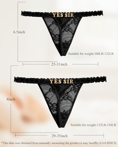 Image of Sexy Underwear for Women Lace Panties Sexy Thong with Funny Rhinestone Letters for Couple Gifts