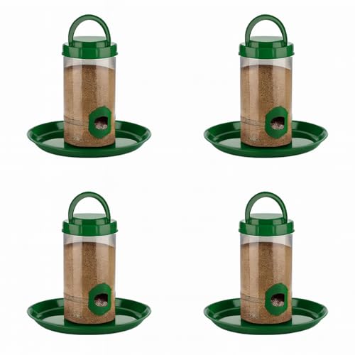 Image of Hanging Food Feeder 700gm Weatherproof Green Pack of 4