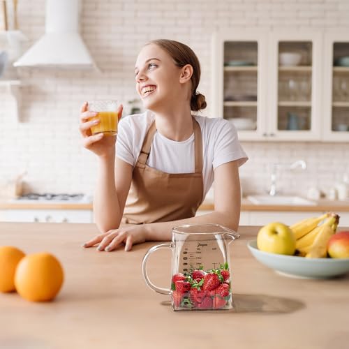 Vaso medidor de vidrio 300 ml con pico y asa miniatura 4