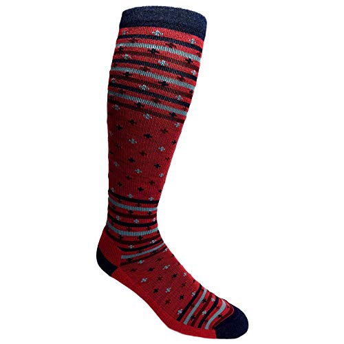 Woolrich Buffalo Check Merino Wool Sock Sockshosiery, red/black, Large