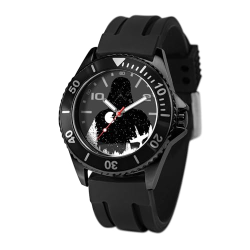 Star Wars STAR WARS Adult Watch, Honors Diver Bezel Analog Quartz Strap Watch, Black, Honor Rubber