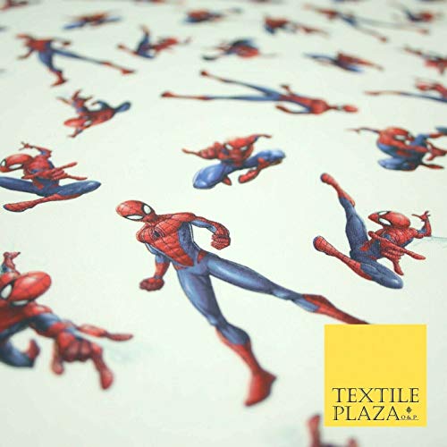 Tissu 100 % coton Motif super-héros Spiderman Marvel DC 150 cm 4756 demi-mètre Cover
