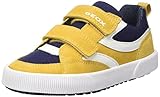 Geox J ALPHABEET Boy Sneaker, Yellow/Navy, 34 EU