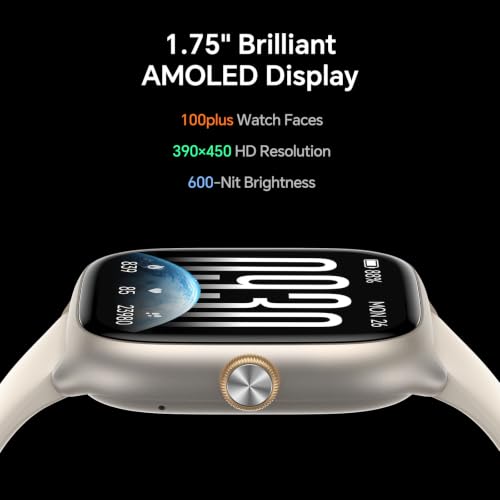 Image of Smart Watches for Women Men[3 Bands], 1.75 inch AMOLED Small Women's Smartwatch