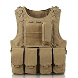 MULTIUSO PER OUTDOOR: Ideale per una vasta gamma di attività come Softair, Paintball, Wargame, caccia, pesca e campeggio. Dispone inoltre di 2 passanti sulle spalle per fissare correttamente il tubo di una sacca di idratazione (non inclusa).
