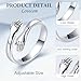 LOVECOM S925 Sterling Silver Hug Rings for Women Adjustable Hugging Hands Open Ring for Men Promise Rings Jewelry Birthday Mothers Day Gifts for Dad Mom Wife Daughters Grandma Best Friend (Double Hands Hugging, US Size 6)