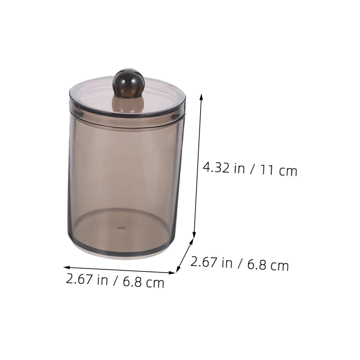 IMIKEYA 9stücke Baumwollstäbchen Aufbewahrung Eleganter Transparent-schwarzer Organizer Für Bad Und Kosmetik Für Wattepads Zahnseide Und Make-up Zubehör Platzsparend Und Praktisch