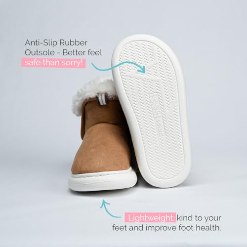 Emma | Slippers for Women | Indoor Outdoor All-Season Ankle Booties with Faux Fur Lining, Pull-On Vinyl Upper, Breathable Non-Slip EVA Sole, Cozy Summer Nightwear, Versatile House Shoes4