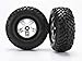 Traxxas 5875X SCT Tire on Satin Chrome Wheel with Black Bead Lock, Slash Front , 2-Piece, 417-Pack