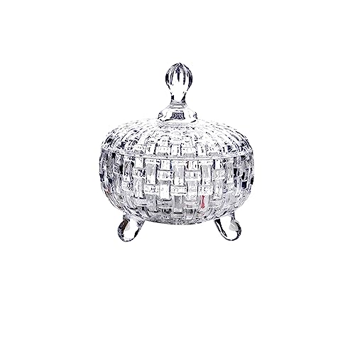 Boîte secs en verre cristal et plateau fruits transparent de cuisine