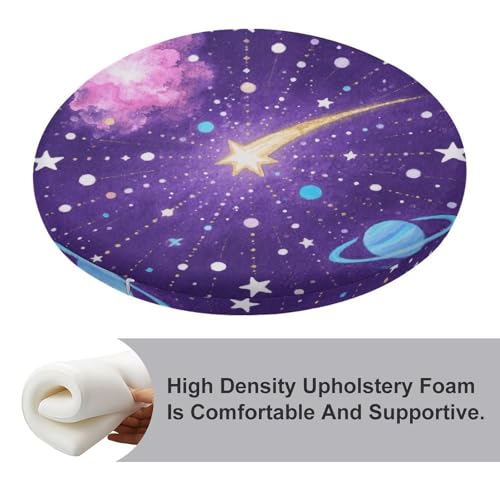 Cojín redondo Cosmic Stardust de espuma viscoelástica para asiento de sofá o cama 5