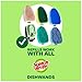 Scotch-Brite Advanced Soap Control Dish Brush Scrubber, 1 Antibacterial* Cleaning Brush, Prevents Soap from Leaking, Leak-Free Guarantee, Safe on Dishes, Nonstick Cookware, Tubs, Durable, Reusable
