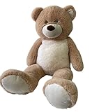  Peluche Orso Gigante Orso peluche gigante 100 cm beige o Pesca peluche san valentino Natale orsacchiotto (Pesca)