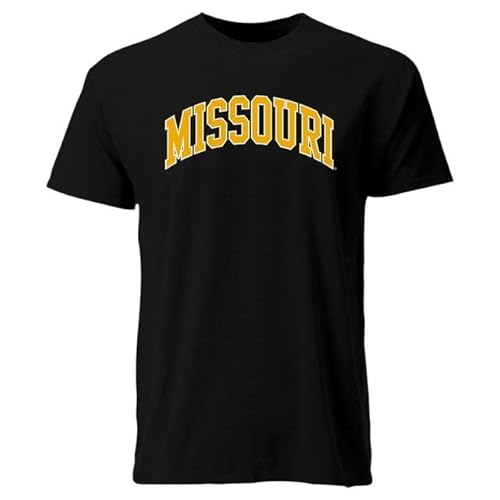 Barnesmith University of Missouri Mizzou, MU Tigers Short Sleeve Adult Unisex T-Shirt, Classic, Black, Medium