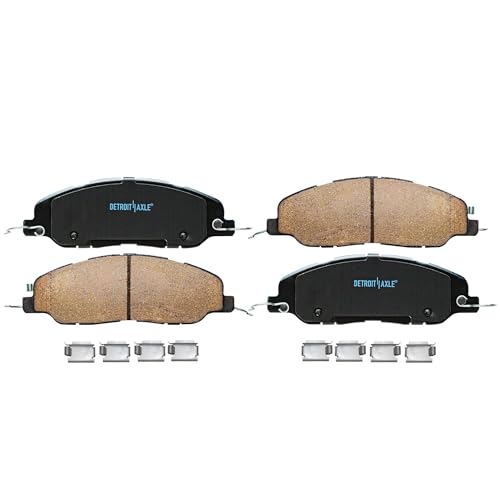 Image of Detroit Axle - Front Brake Pads for 11-14 Ford Mustang, Ceramic Brake Pads 2011 2012 2013 2014 Replacement
