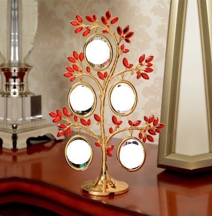 Custom Family Tree Picture Frame - Genealogy Wall Decor 5 Photo Holder Table Decoration - Unique Family Keepsake Frame(2)