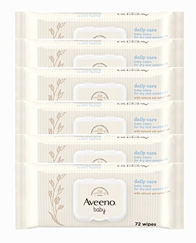 Aveeno Baby Daily Care Wipes - Cleanse Gently And Efficiently - Baby Wipes - Baby Essentials - 72 Wipes, Lid On Each Pack, Pack Of 6 (432 Wipes In Total) #TOP22