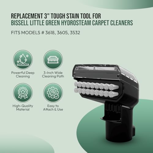 Image of Replacement Accessories for Bissell Little Green HydroSteam Carpet Cleaners - Fits Models # 3618, 3605, 3532, 3700 (3 inch Stain Tool)