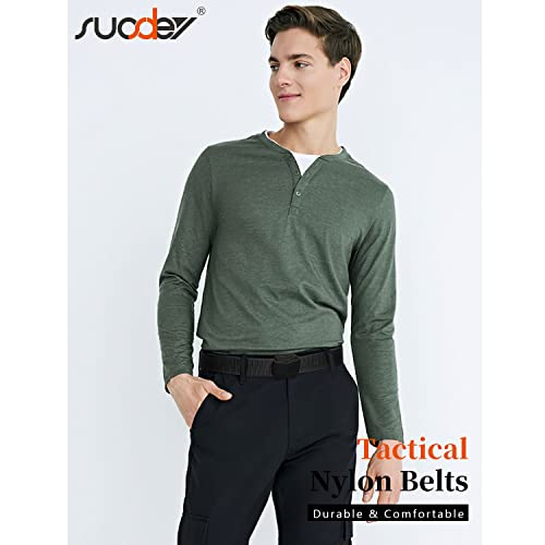 SUOSDEY Tactical Belts for Men Military Nylon Web Belt Heavy Duty Metal Buckle 1.5 Inch2