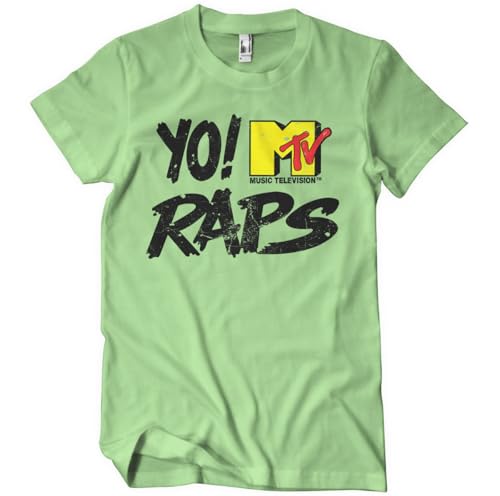 T-shirt Yo! MTV Raps homme vêtement vintage vert menthe taille XXL