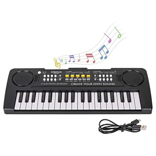 Finding Good, Tastiera Pianoforte Elettronica Bambini, Portatile Tastiera Musicale a 37 Tasti Digitale Tastiera Mini Insegnamento Giocattolo Regalo per Ragazzi Ragazze Principianti, Nero, 2048