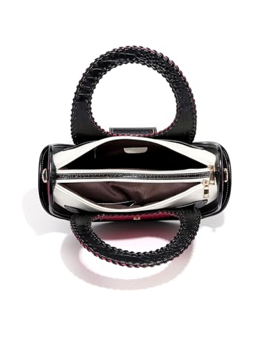 Image of Designer Handbag Black Multi-Color Leather Vintage women's handbag Large Capacity Multi-layer 2025 new in crossbody