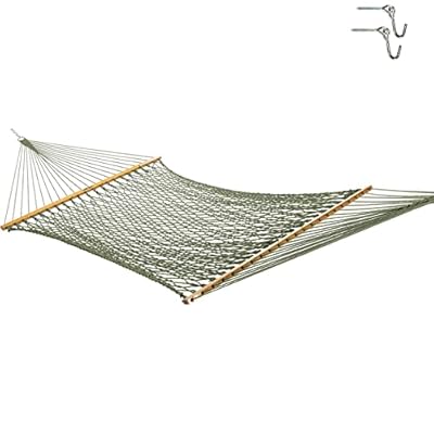 Original Pawleys Island 13DCMDW Large Meadow DURACORD Rope Hammock with Free Extension Chains & Tree Hooks, Handcrafted in The USA, Accommodates 2 People, 450 LB Weight Capacity, 13 ft. x 55 in. 41XDQQSCW4L. SS400