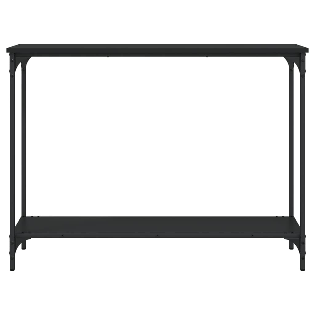 vidaXL Wandtafel 100x22,5x75 cm bewerkt hout zwart, bijzettafel, woonkamertafel, halkastje, console tafel, gangkastje, haltafeltje, gangtafeltje