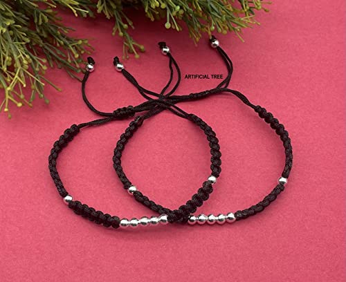 German Silver 9 Ball Charms Adjustable Payal
