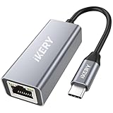 【Amazon.co.jp限定】IKERY 有線LANアダプター usb-c イーサネットアダプター Type-C lan 変換アダプタ1000Mbps 高速 RJ45 ギガビットイーサネット LAN ケーブル 変換 MacBook, iPad Pro, iMacなどに対応