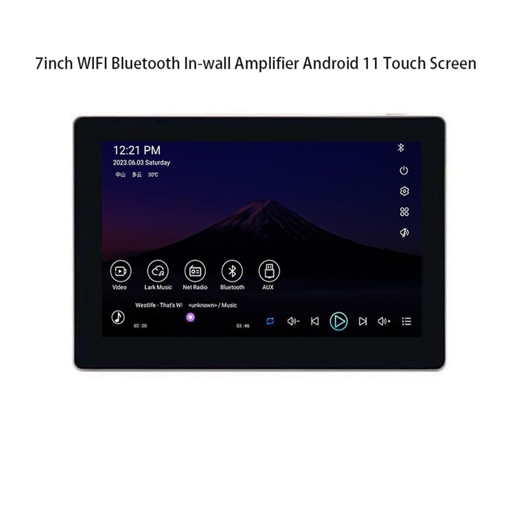 7 Android 11 Smart Home Hintergrundmusik Panel Stereo Sound WiFi Bluetooth Audio (A)