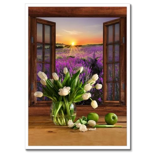 Poster fleurs sous cadre noir 50x70 cm decoration murale elegante salon H4367M
