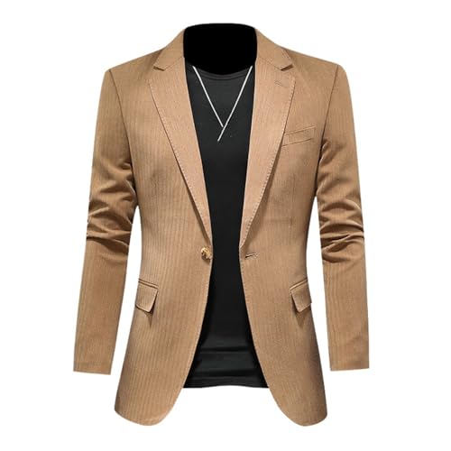 Blazer style coréen homme coupe ajustée et épurée en tissu uni fluide