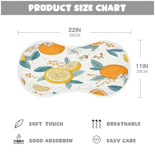Kigai Fruit Orange Baby Burp Cloths Extra Soft and Absorbent Burping Rags Cotton Burping Clothes Baby Washcloths for Newborn Boys Girls - 1 Pack4