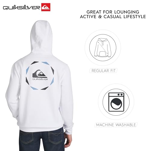Image of Quiksilver Men's Regular Fit Super Soft Fleece Midweight Pullover Hooded Sweatshirt