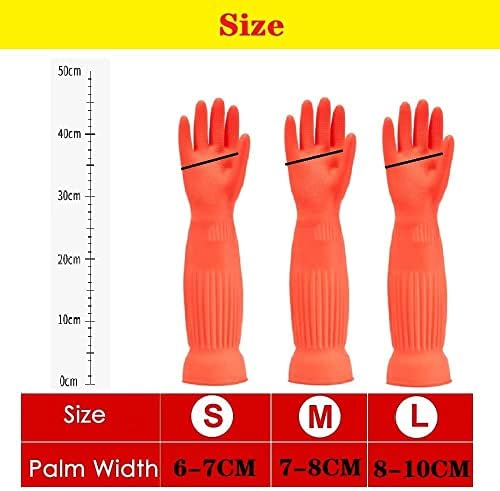 Rubber Cleaning Gloves,Waterproof and Oil-resistance Glove for kitchen Cleaning,Clothes Washing,Household Cleaning, Dishwashing,Car Wash,Indoor and Outdoor Cleaning,Pet Care
