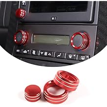 PIUGILH Air Conditioner Volume Tune Knob Cover Fit for Corvette C6 2007-2013 Interior Accessories,Aluminum Center Console AC Switch Knob Cover,3PCS