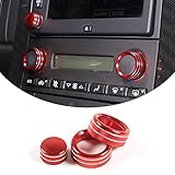 PIUGILH Air Conditioner Volume Tune Knob Cover Fit for Corvette C6 2007-2013 Interior Accessories,Aluminum Center Console AC Switch Knob Cover,3PCS