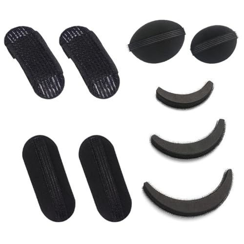 Conjunto de 9 Piezas Base de Aumento de Volumen de Cabello Herramienta Trenzado de Inserción de Cabello Bollos de Esponja Accesorios Pinza Peine para Mujeres Niñas Peinado de Bricolaje